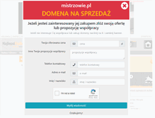 Tablet Screenshot of mistrzowie.pl